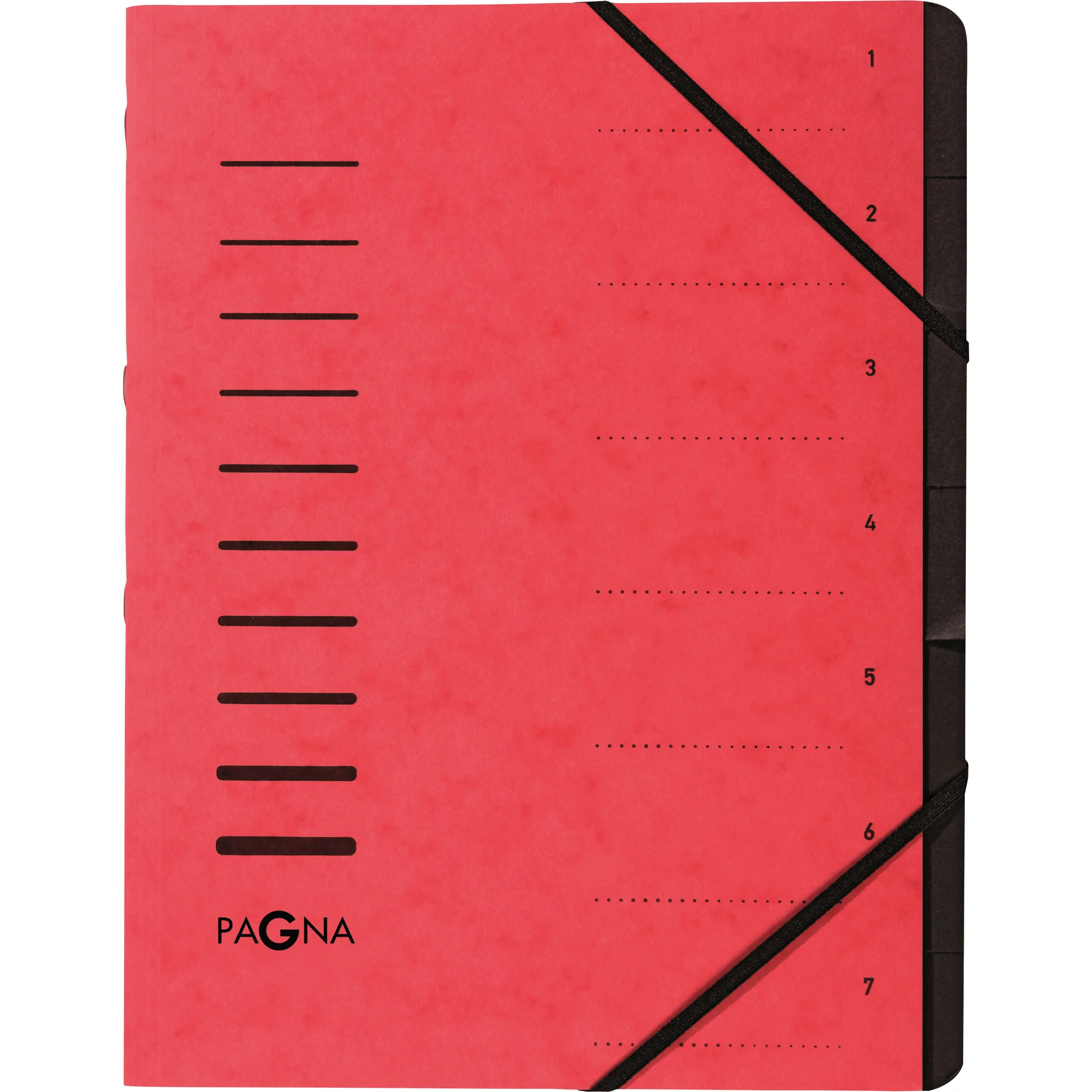 PAGNA Ordnungsmappe "Sorting File", 7 Fächer, rot (EAN: 4013951007949)