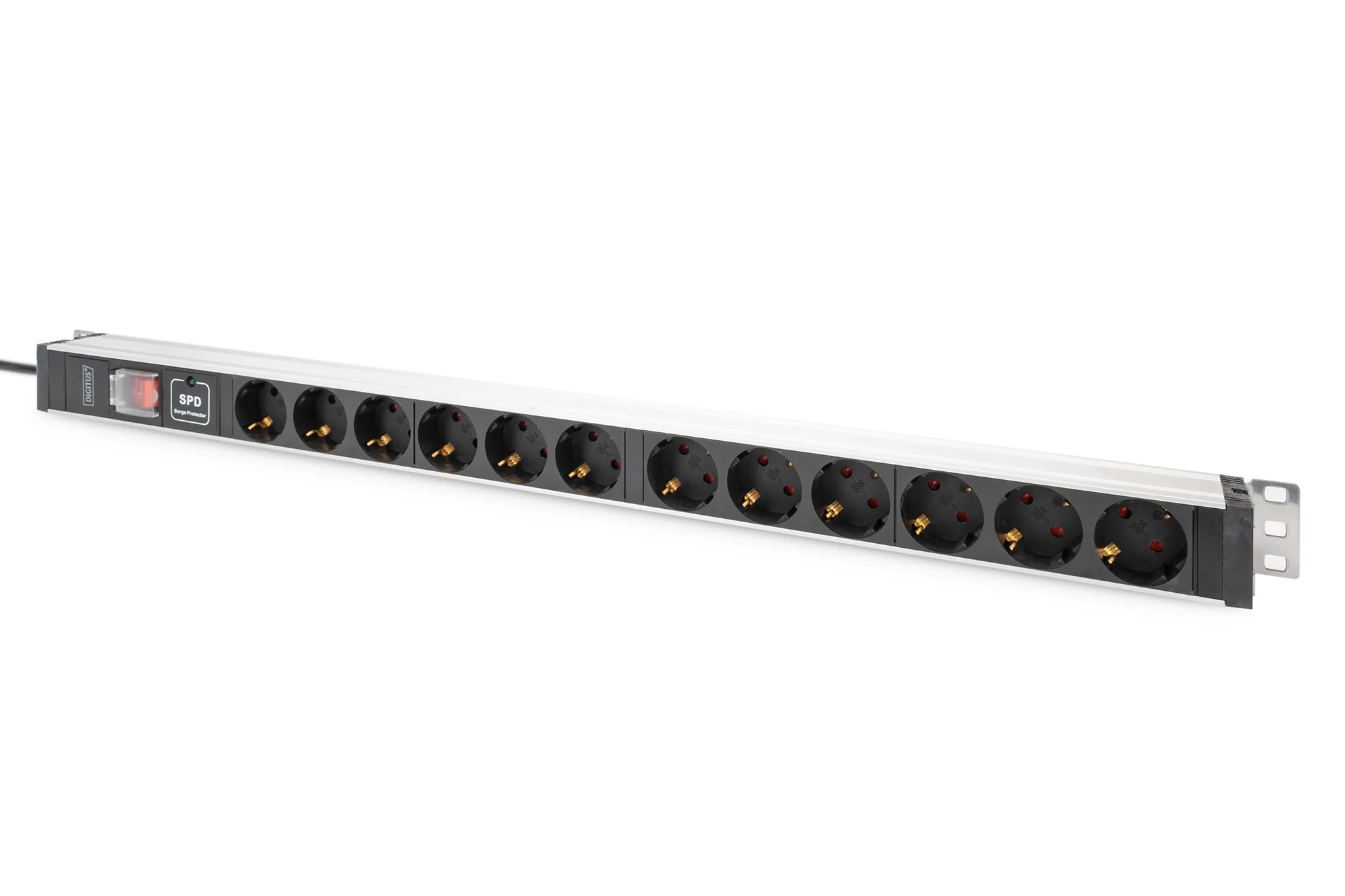 DIGITUS 19" Steckdosenleiste, 12-fach, mit Schalter (EAN: 4016032483618)