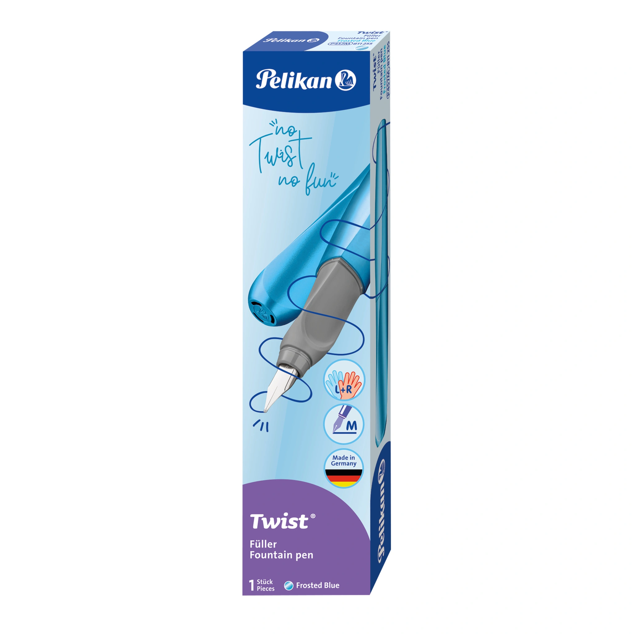 Pelikan Twist Füllhalter Frosted Blue, blau-metallic (EAN: 4012700811257)