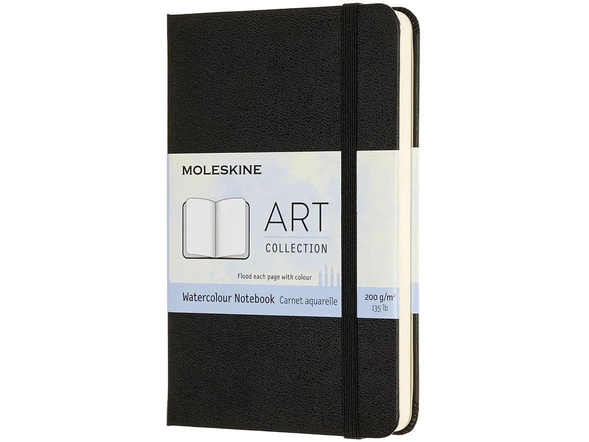 MOLESKINE Aquarellnotizbuch, P/A6, 200g/qm, Hardcover, sw, schwarz (EAN: 8058647626741)