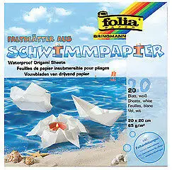 folia Faltblätter aus Schwimmpapier, 200 x 200 mm, weiß (EAN: 4001868005318)