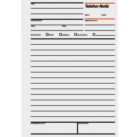 sigel Formularbuch "Telefon-Notiz", A5, 50 Blatt (EAN: 4004360922565)