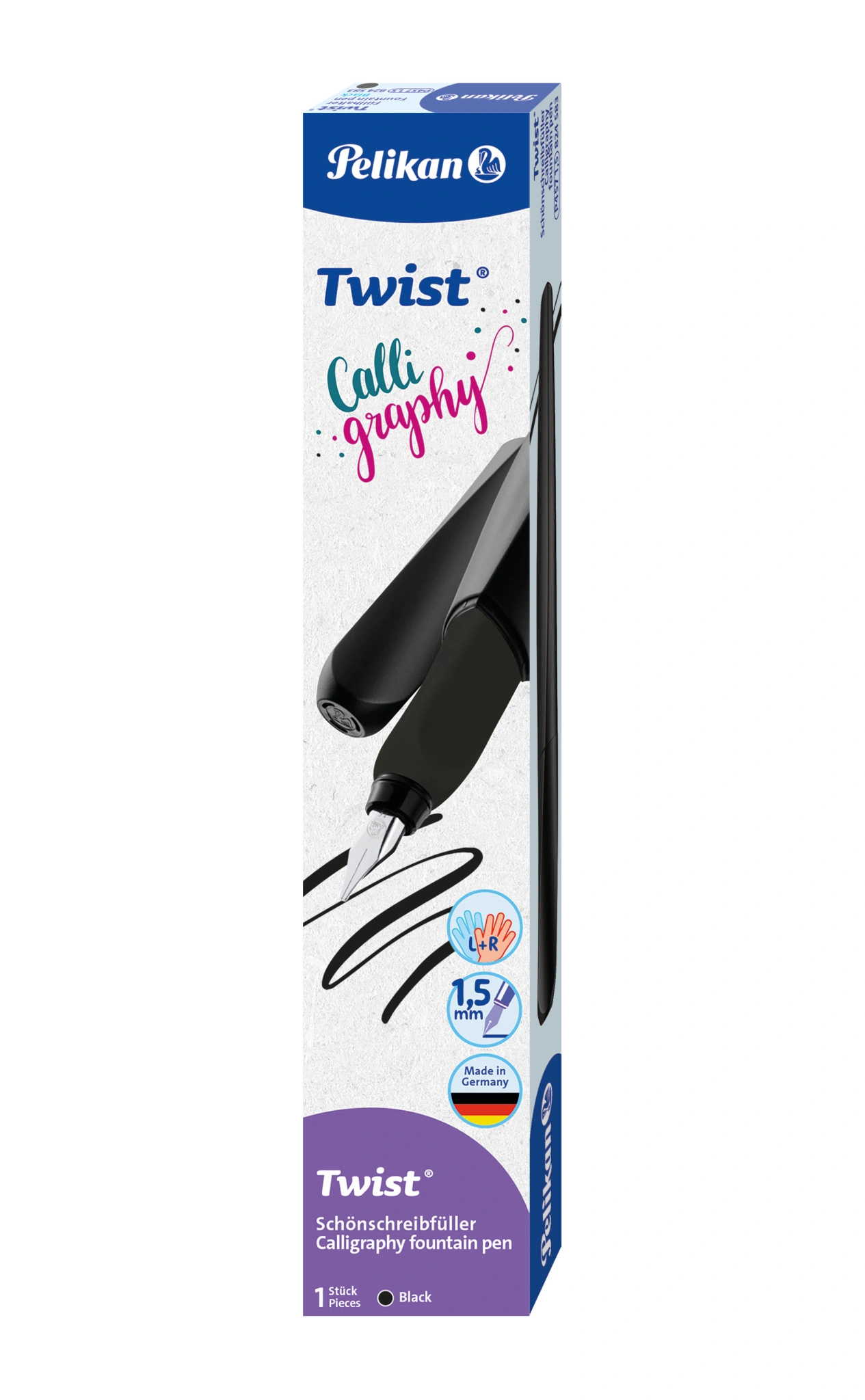 Pelikan Kalligrafie-Füllhalter Twist Calligraphy, schwarz (EAN: 4012700824585)