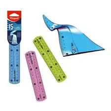 Maped Flachlineal Twist'n Flex, 150 mm, flexibel, blau, grün und pink (EAN: 3154142791108)