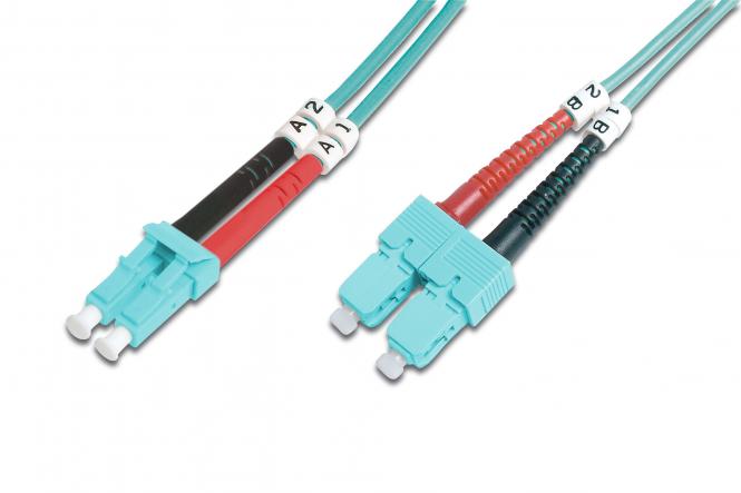 DIGITUS LWL Patchkabel, LC-Duplex - SC-Duplex, OM3, 10,0 m (EAN: 4016032249627)