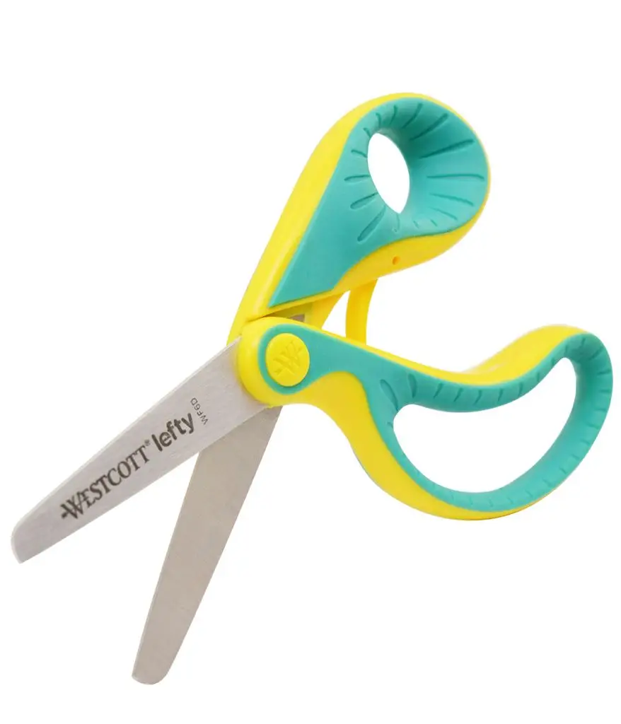 WESTCOTT Bastelschere Softgrip ergo junior, grün/gelb (EAN: 4027521515291)