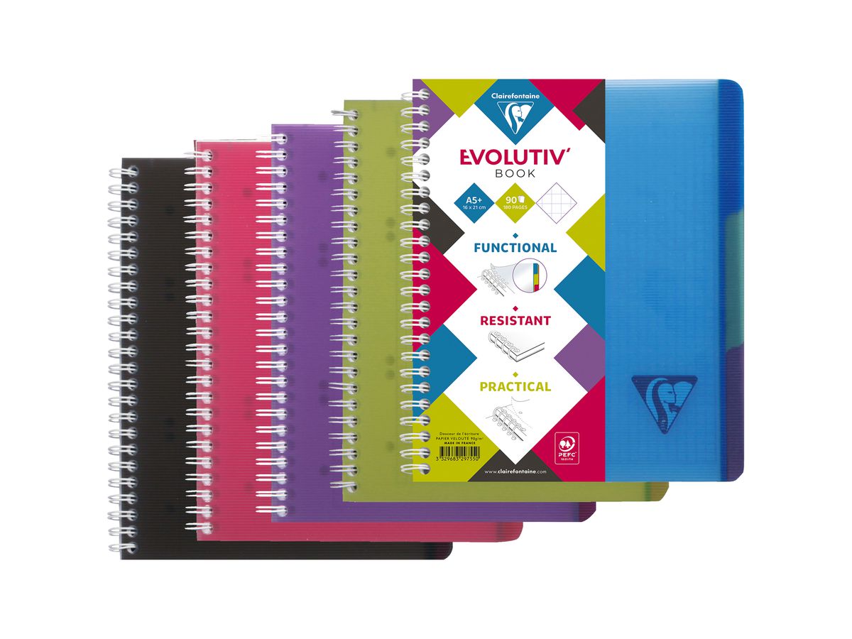Clairefontaine Collegeblock Evolutiv'book, A5+, kariert (EAN: 3329683297550)