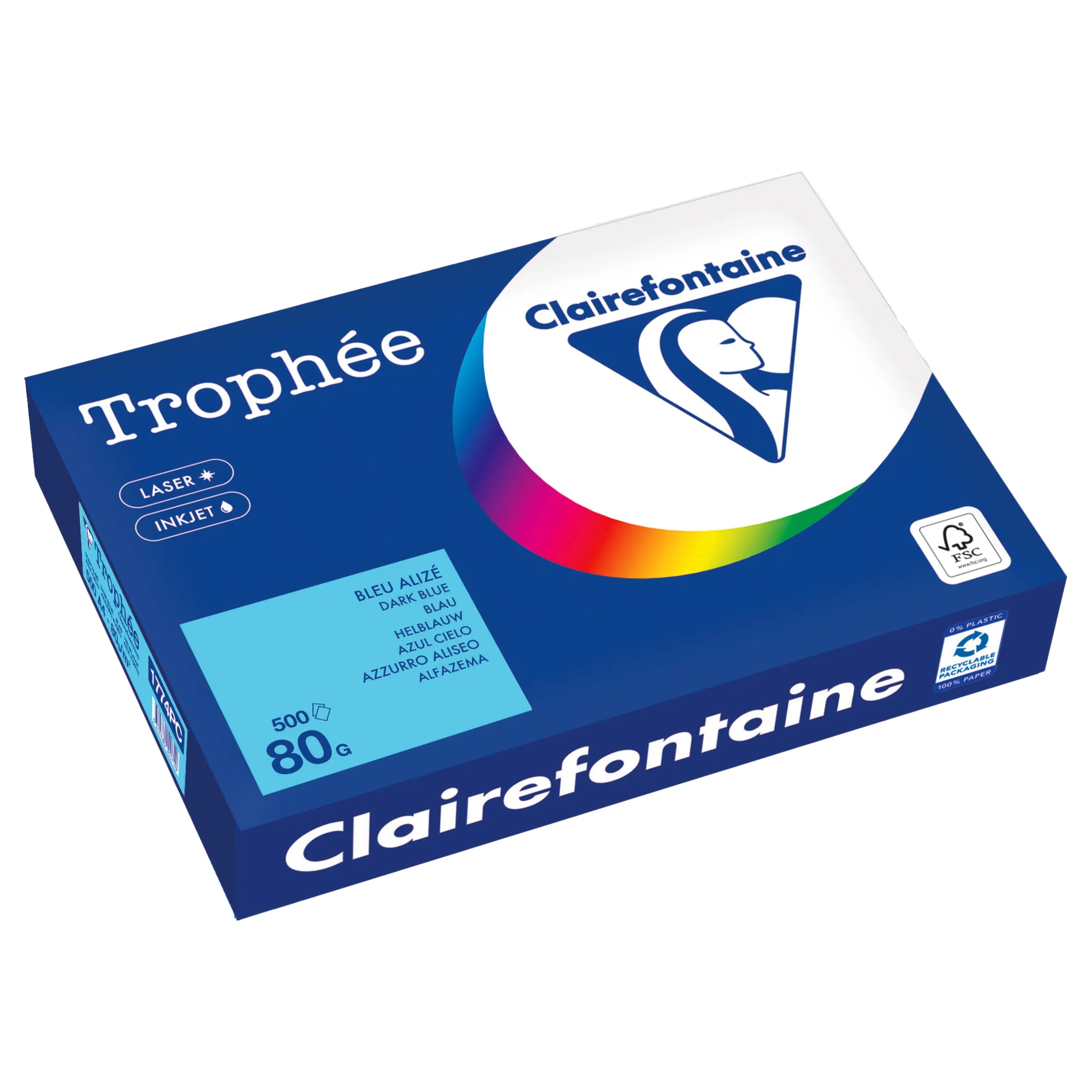 Clairefontaine Multifunktionspapier Trophée, A4, blau (EAN: 3329680000740)