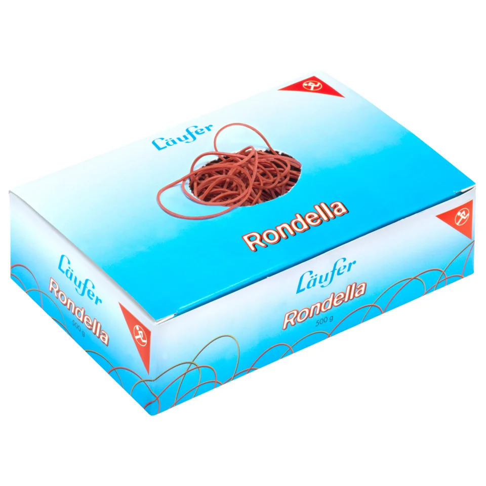 Läufer Gummiringe RONDELLA im Karton, rot, 50 mm, 500 g (EAN: 4006677504427)