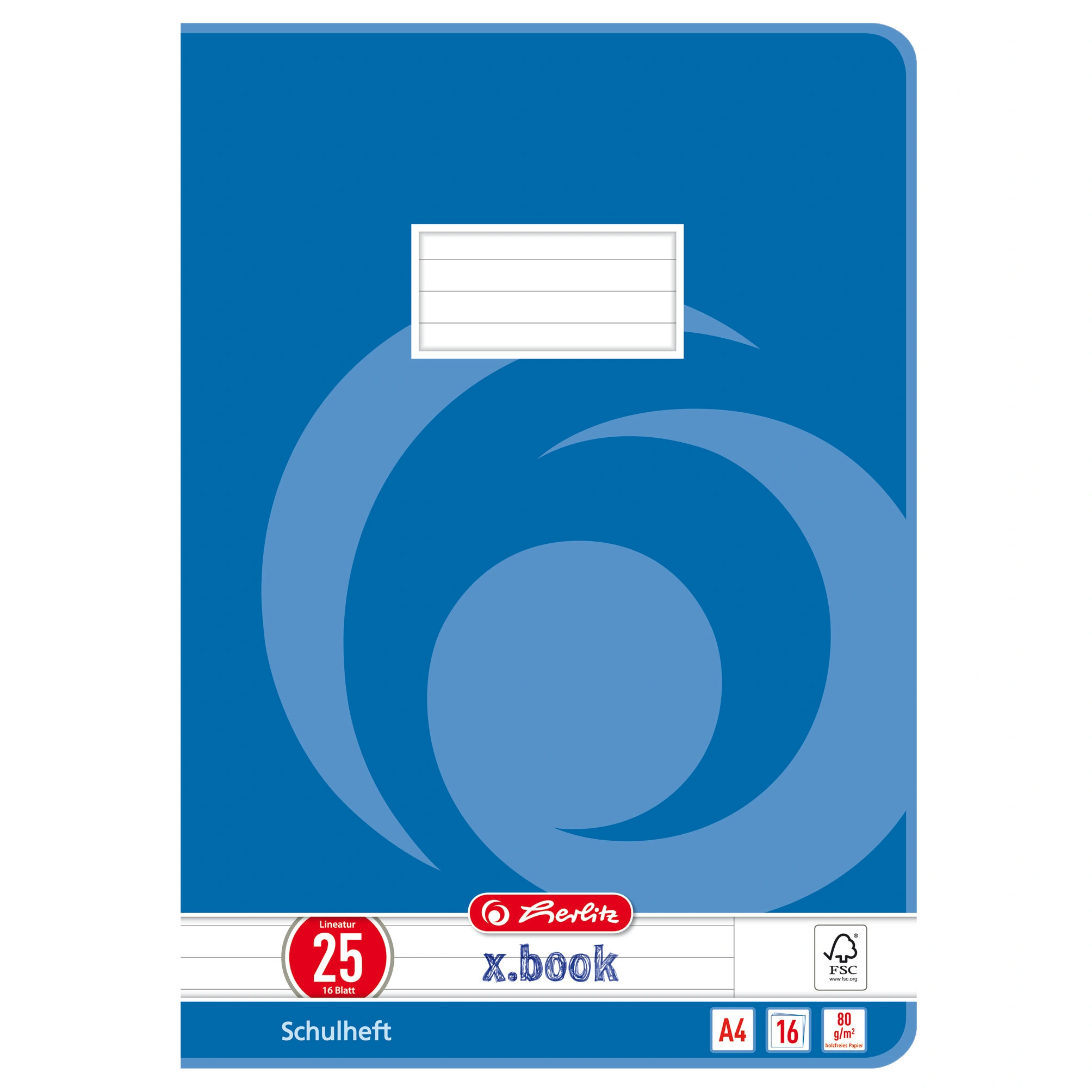 herlitz Schulheft x.book, DIN A4, Lineatur 25 / liniert (EAN: 4008113322503)