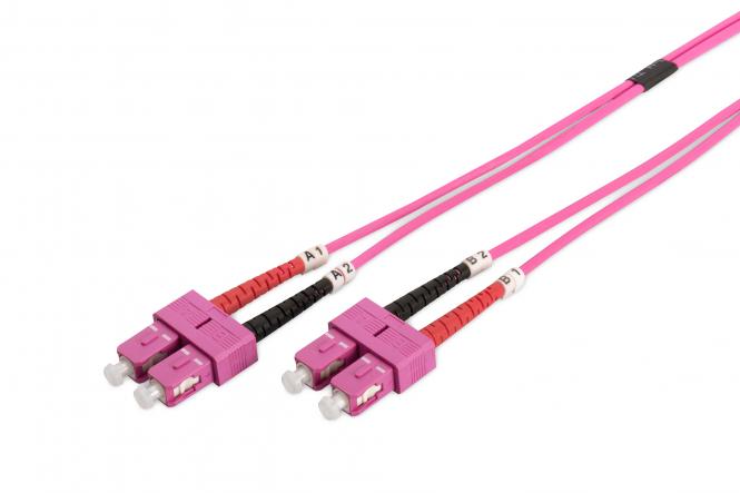 DIGITUS  LWL Patchkabel, SC-Duplex - SC-Duplex, OM4, 1,0 m (EAN: 4016032308850)