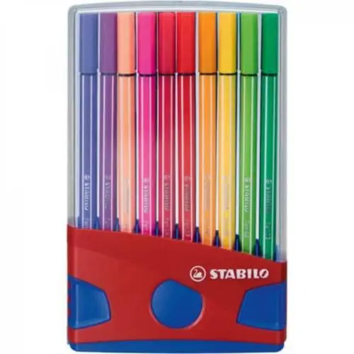 STABILO Fasermaler Pen 68, 20er ColorParade, rot (EAN: 4006381372213)
