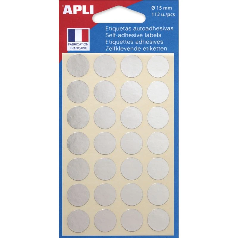 APLI Markierungspunkte, Durchmesser: 15 mm, silber (EAN: 3270241006032)