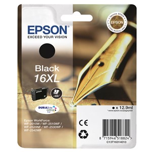 EPSON Tinte N.16XL für EPSON WorkForce 2010/2510, schwarz,XL (EAN: 8715946518824)