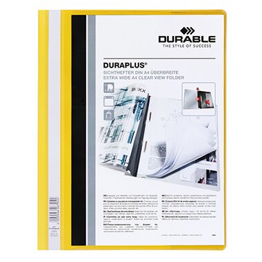 DURABLE Schnellhefter DURAPLUS, DIN A4, gelb, überbreit (EAN: 4005546267937)