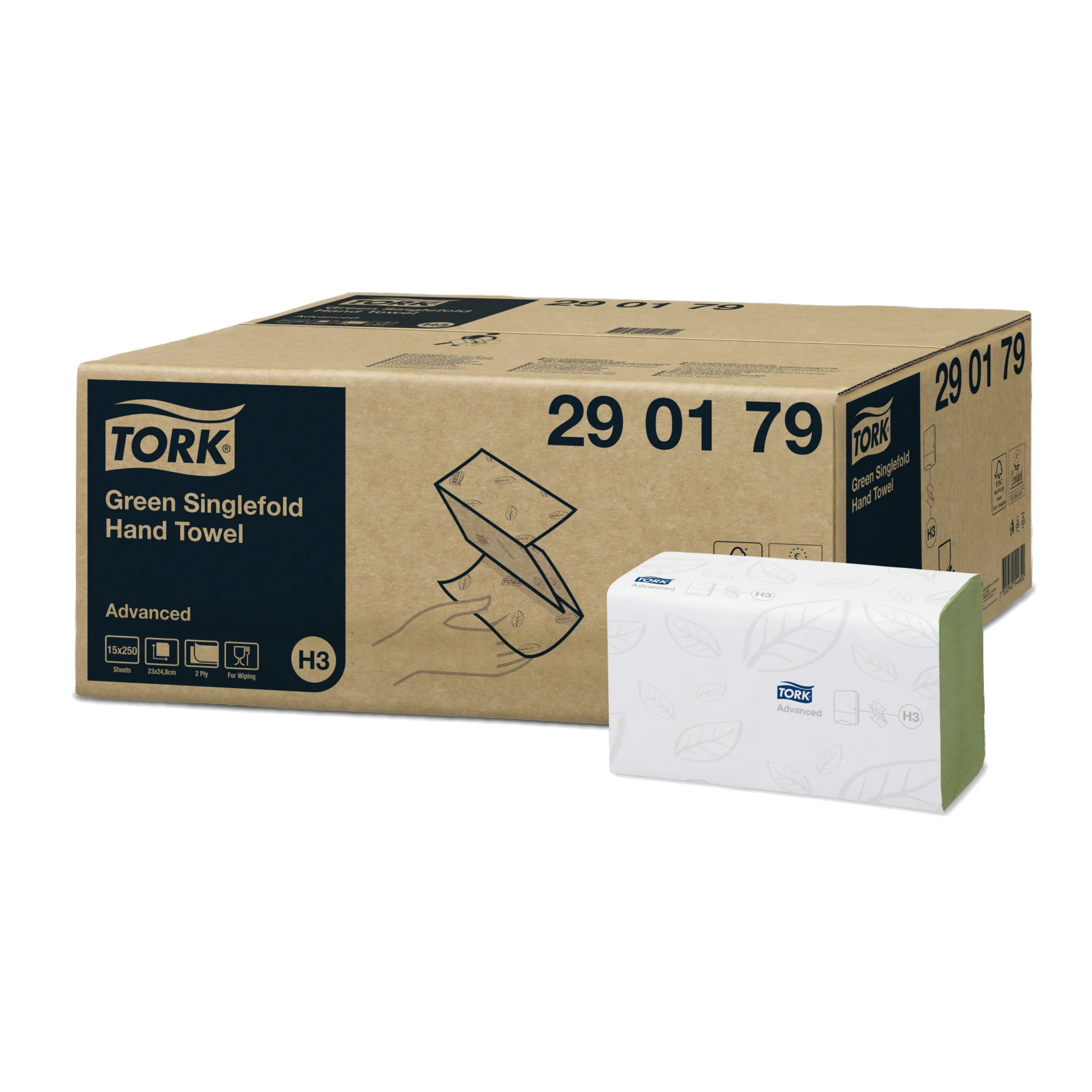 TORK Handtuchpapier, 248 x 230 mm, grün, Z-Falz (EAN: 7322540544800)