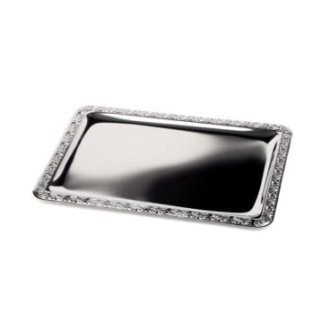 APS Tablett "SCHÖNER ESSEN", (B)500 x (T)360 mm, silber (EAN: 4004133003811)