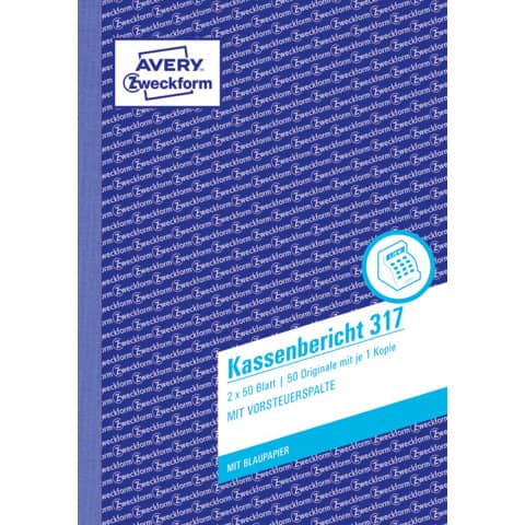 AVERY Zweckform Formularbuch "Kassenbericht", A5 (EAN: 4004182003176)