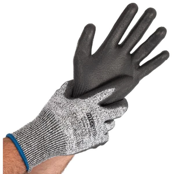 HYGOSTAR Schnittschutzhandschuh CUT SAFE, L, grau/schwarz (EAN: 4015544336290)