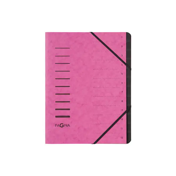 PAGNA Ordnungsmappe "Sorting File", 12 Fächer, dunkelrosa (EAN: 4013951014374)