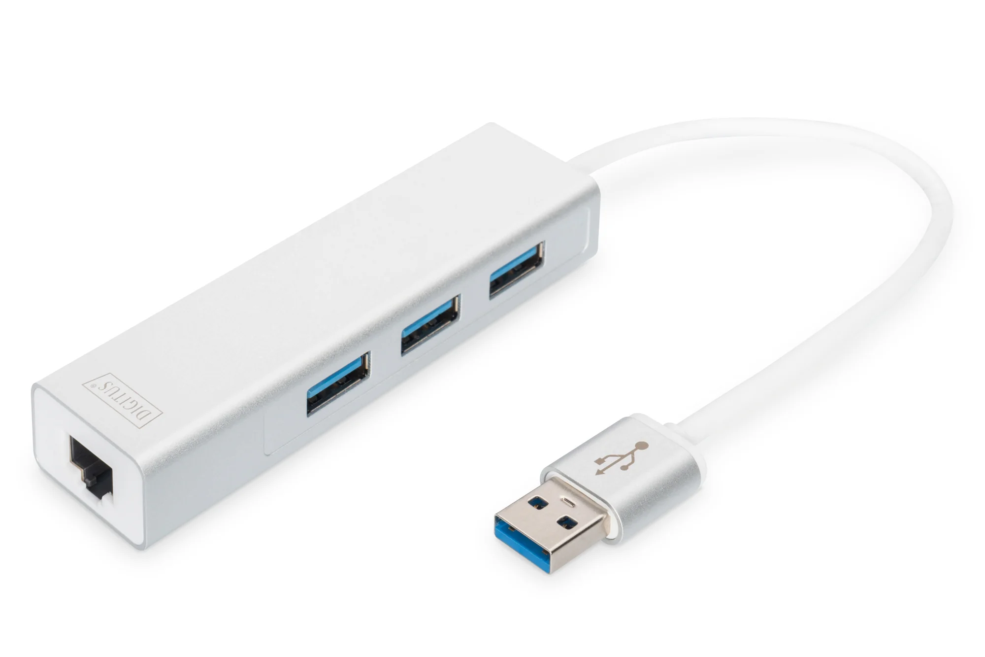 DIGITUS USB 3.0 Hub & Gigabit LAN Adapter, 3-Port (EAN: 4016032423836)