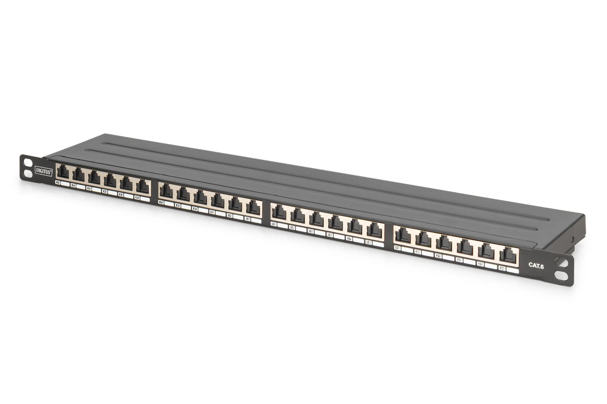 DIGITUS 19" Patch Panel Kat.6, Klasse E, 24 Port, schwarz (EAN: 4016032323297)