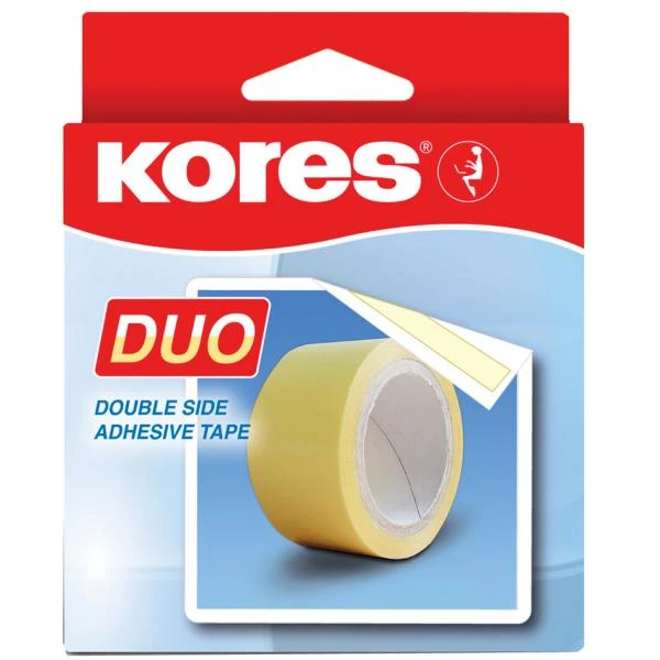 Kores Doppelseitiges Klebeband, 15 mm x 5 m, pastell-gelb (EAN: 9023800555151)
