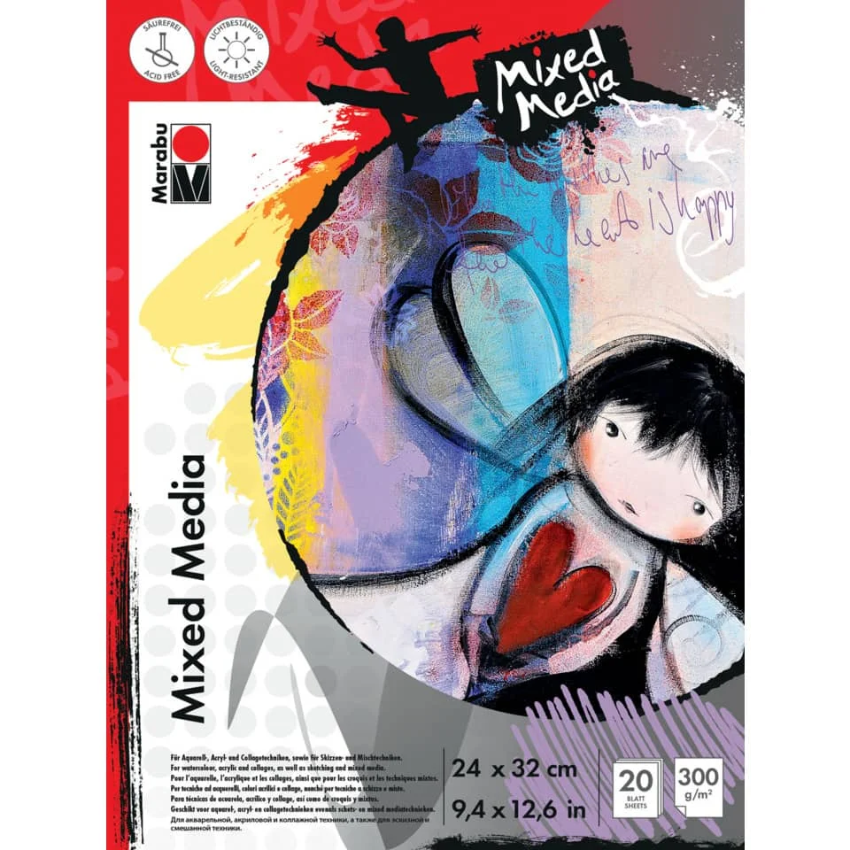 Marabu Malblock "Mixed Media", 240 x 320 mm, 300 g/qm (EAN: 4007751607553)