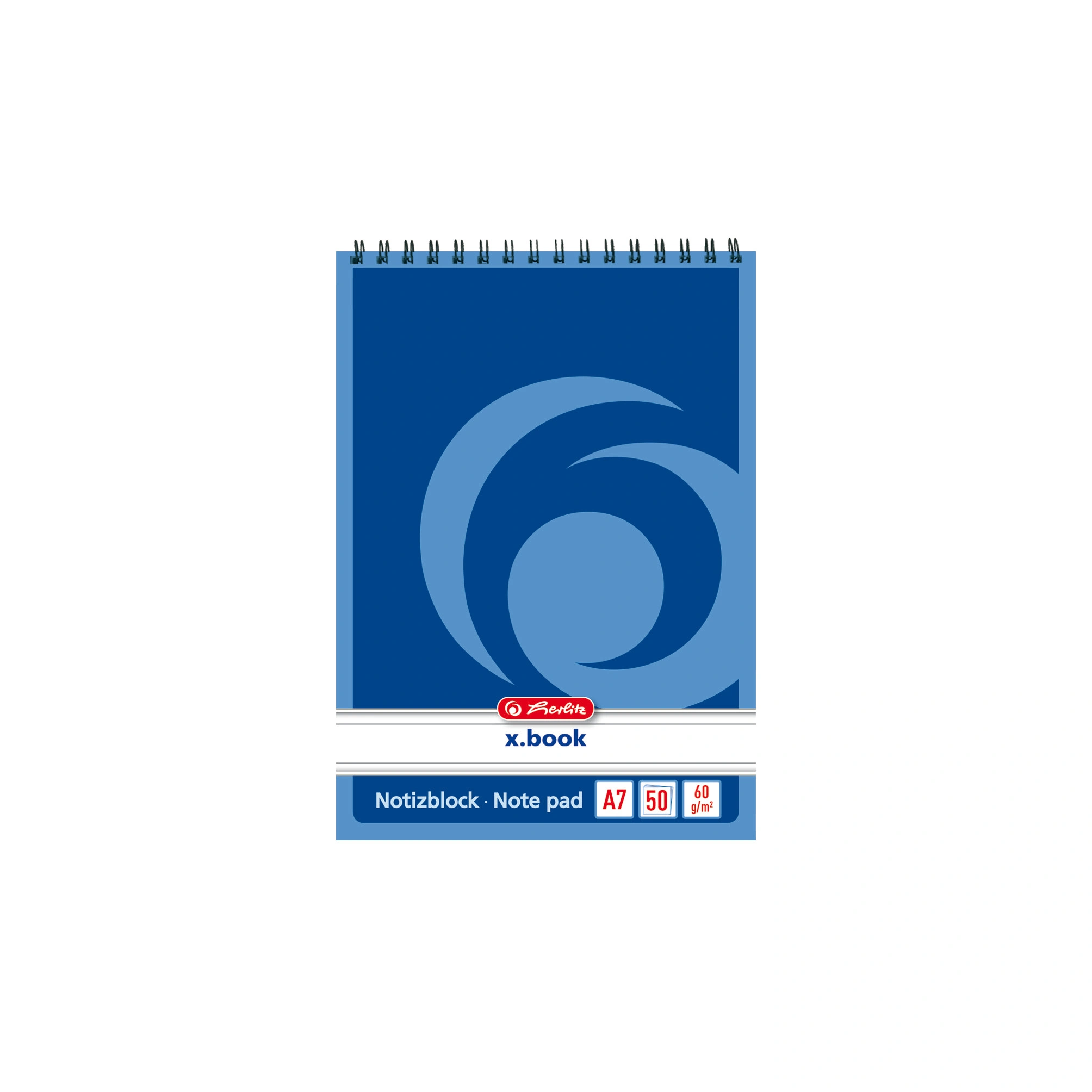 herlitz Spiralnotizblock x.book, DIN A7, 50 Blatt, liniert (EAN: 4008110110714)