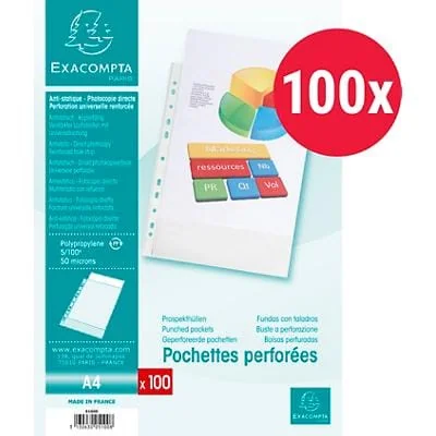 EXACOMPTA Prospekthülle, DIN A4, PP, genarbt, transparent (EAN: 3130630051008)