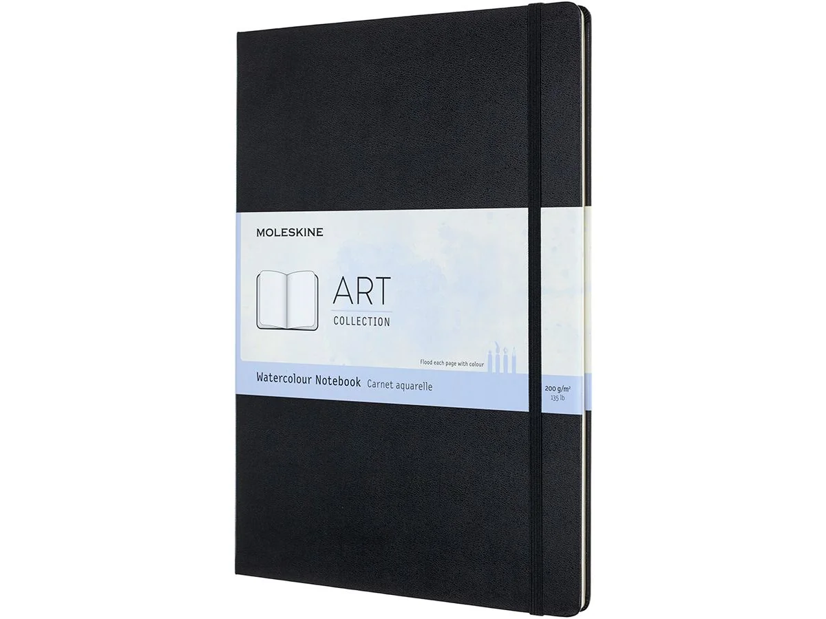 MOLESKINE Aquarellnotizbuch, 200g/qm, Hardcover, schwarz (EAN: 8058647626758)