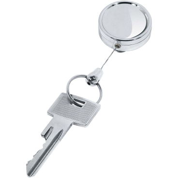WEDO Gürtel-Clip, mit ausziehbarer Stahlschnur, silber (EAN: 4003801798615)