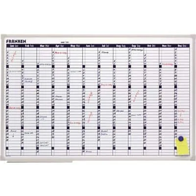 FRANKEN X-tra!Line Planungstafel Jahreskalender, 900x600 mm (EAN: 4016946181983)