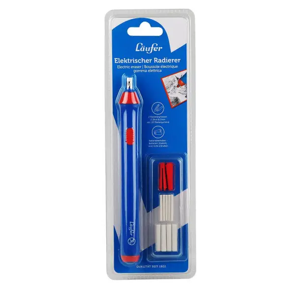 Läufer Elektrischer Radierer, mit Wechselspitze, blau (EAN: 4006677696078)