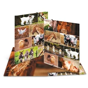 HERMA Eckspannermappe "Bauernhoftiere", Karton, DIN A3 (EAN: 4008705194549)