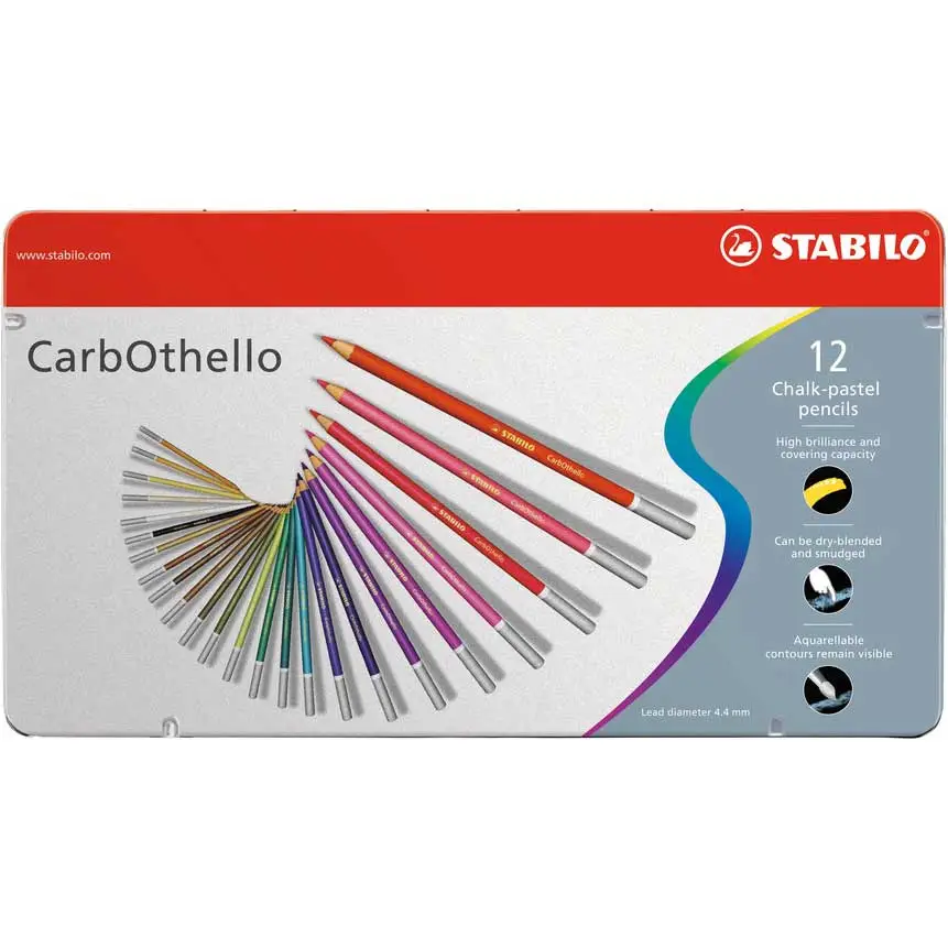 STABILO Pastellkreidestift CarbOthello ARTY+, 12er Etui (EAN: 4006381279574)