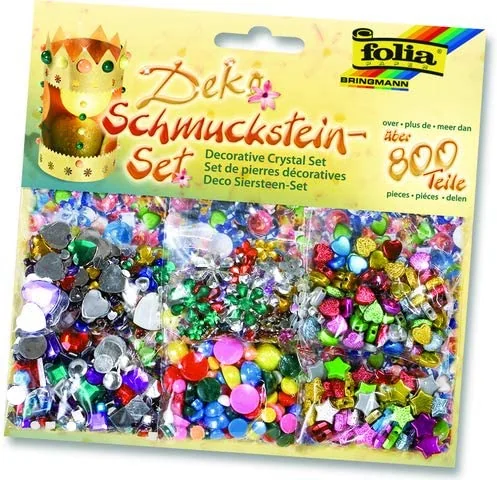folia Schmucksteine-Set, über 800 Teile sortiert (EAN: 4001868005554)
