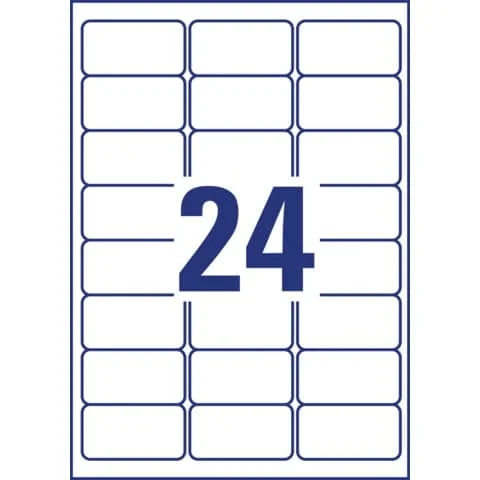 AVERY Zweckform wetterfeste Etiketten, 63,5 x 33,9 mm, weiß (EAN: 4004182067529)