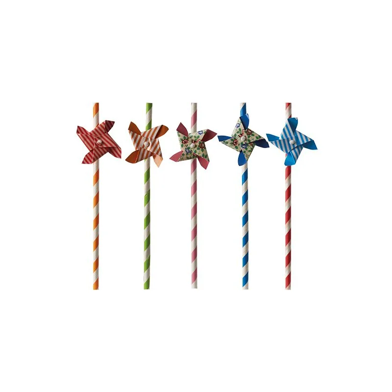PAPSTAR Papier-Trinkhalme "Windmill", 200 mm, farbig (EAN: 4002911530818)