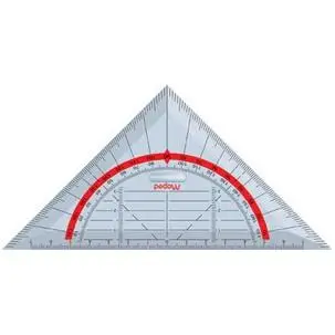 Maped Geometriedreieck Technic, Hypotenuse: 160 mm, transparent (EAN: 3154142777379)