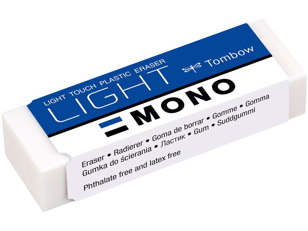 Tombow Kunststoff-Radierer "MONO light", weiß (EAN: 4901991005356)
