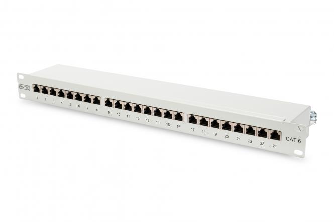 DIGITUS 19" Patch Panel Kat.6, Klasse E, 24 x RJ45, 1 HE (EAN: 4016032241614)