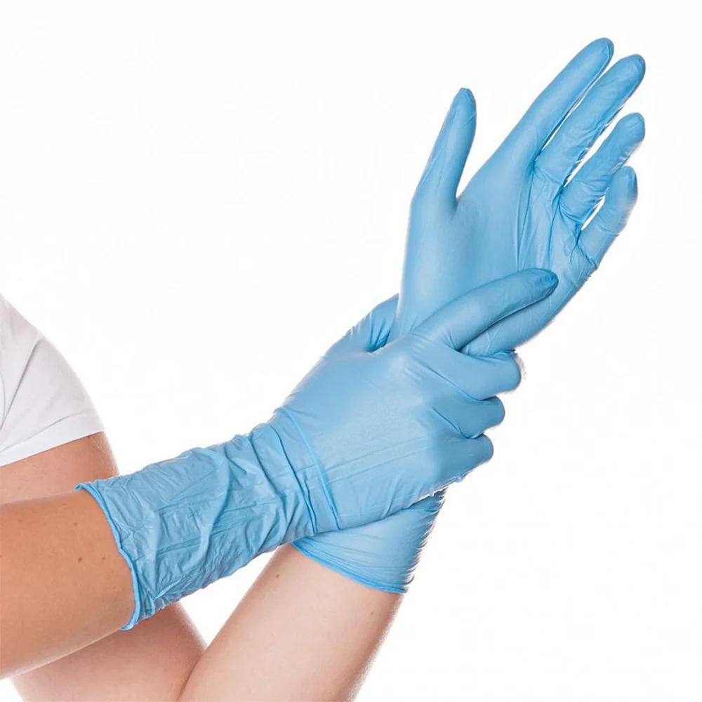 HYGOSTAR Nitril-Handschuh Safe Long, M, blau, puderfrei (EAN: 4015544970548)