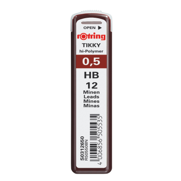 rotring Druckbleistift-Minen Tikky 0,5 mm, Härtegrad: HB (EAN: 4006856505535)
