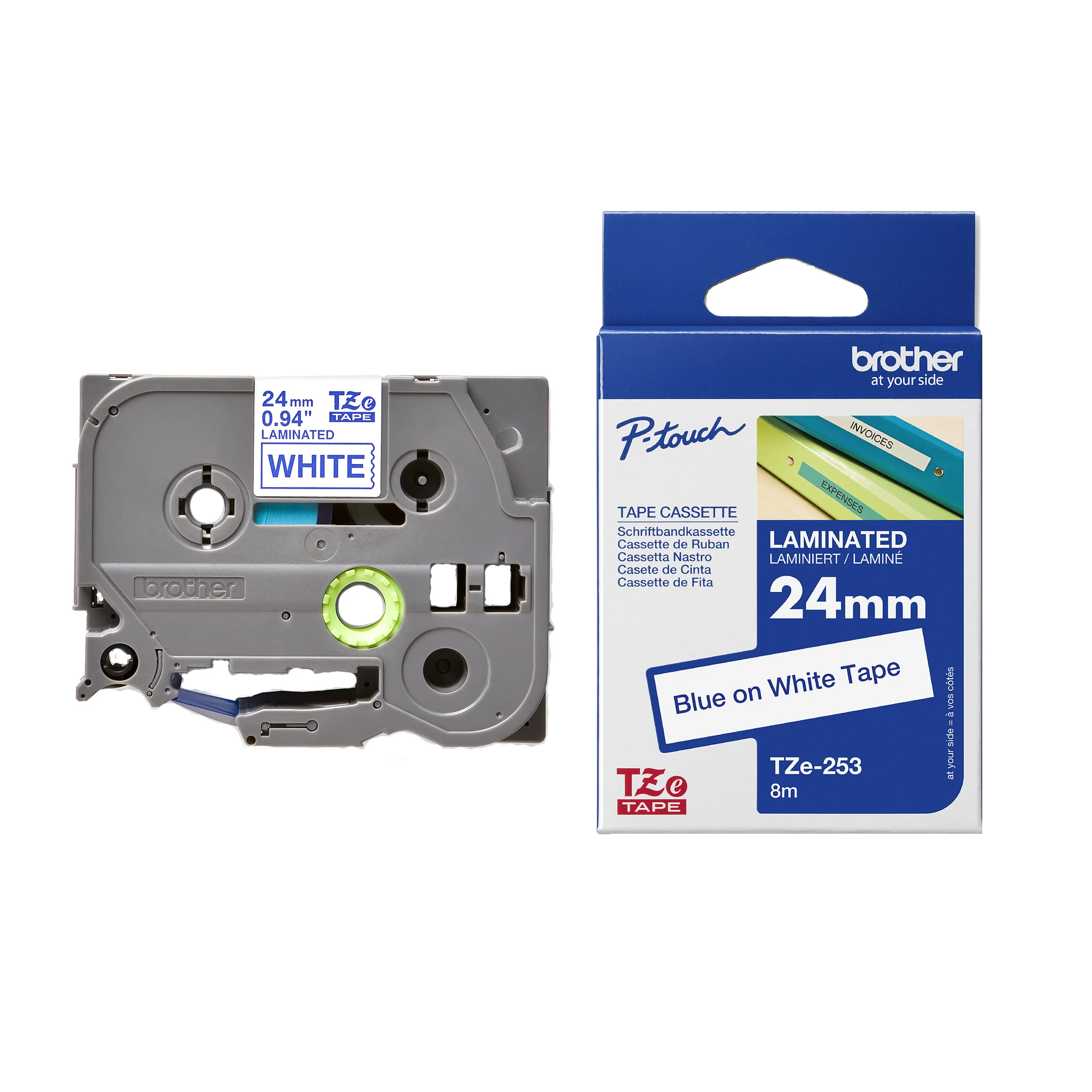 brother TZe-Tape TZe-253 Schriftbandkassette, Breite: 24 mm (EAN: 4977766685498)