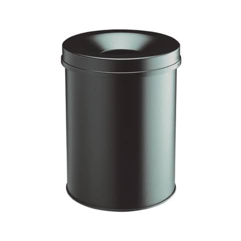 DURABLE Papierkorb SAFE, rund, 15 Liter, schwarz (EAN: 4005546988504)
