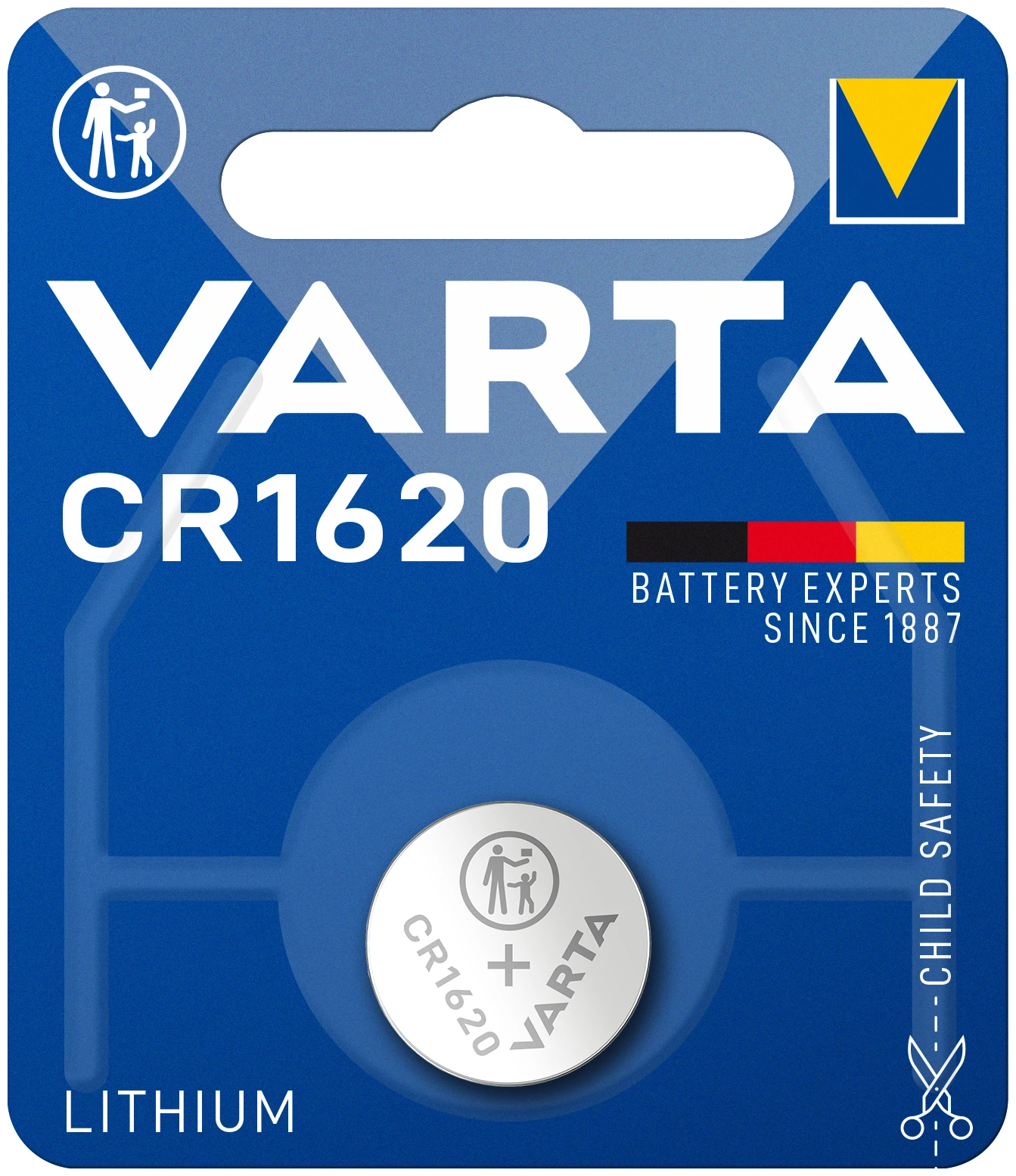 VARTA Lithium Knopfzelle "Electronics", CR1620, 3,0 Volt, (EAN: 4008496276936)