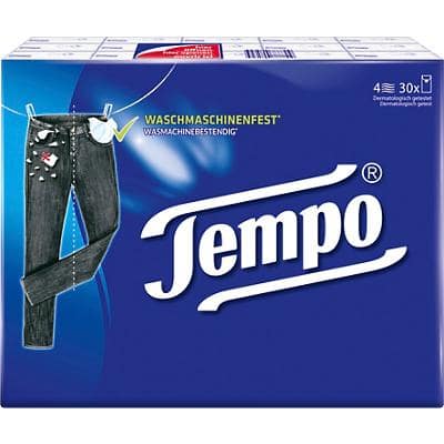 Tempo Taschentücher Klassik, 4-lagig, weiß, 30er Pack (EAN: 7322540788709)