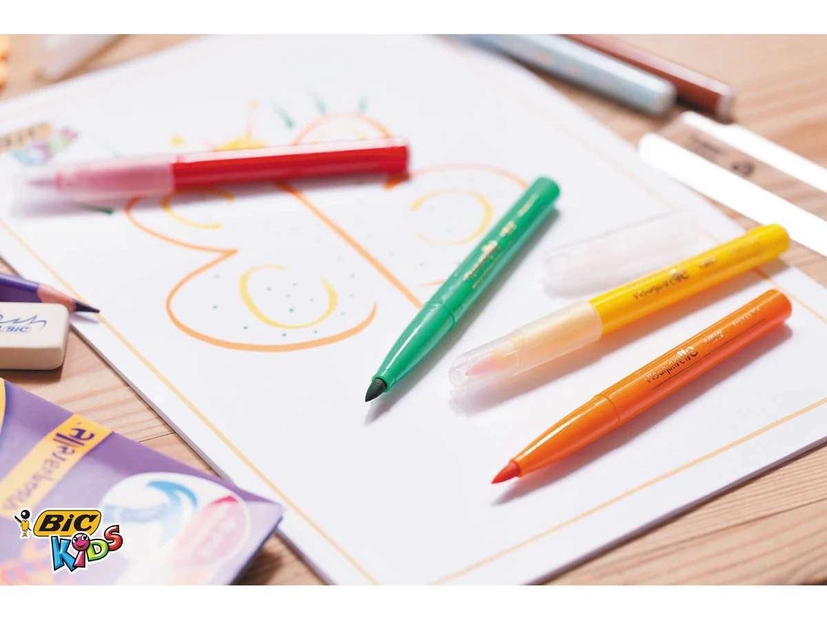 BIC KIDS Fasermaler Visaquarelle, 10er Kartonetui (EAN: 3270220001553)