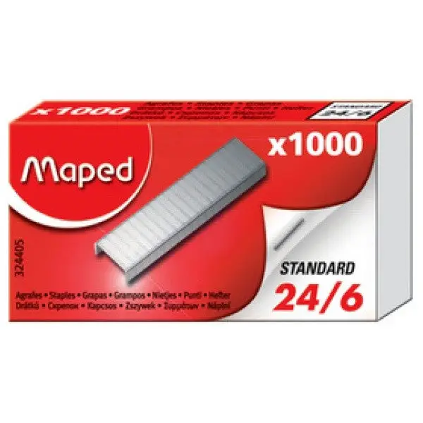 Maped Heftklammern 24/6, verzinkt, Kleinpackung (EAN: 3154143244054)